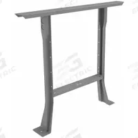 TENNSCO Flared Leg: Fixed Ht, Flared Leg, 3 1/2 in Overall Wd, 36 in Overall Dp, Steel, Gray (MPN L-3236 MED GREY). Key specifications — Brand: TENNSCO; Material: Steel; Includes Mounting Hardware: No.