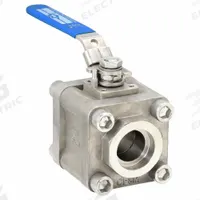 MILWAUKEE VALVE Manual Two-Way Ball Valve: 1 1/2 in, Stainless Steel, Straight, Socket x Socket (MPN 35FSS1NLL-112). Key specifications — Brand: MILWAUKEE VALVE; Seat Material: Polymer; Handle: Locking Lever.