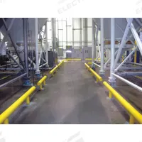 IDEAL SHIELD Guard Rail System: Mid-Rail Not Included, Straight, 14 3/4 in Top Rail Ht, Guardrail (MPN HGR-1-144-14-3/4-C-8). Key specifications — Color: Yellow; Material: HDPE; Rail Mounting Style: Core-In; Includes Mid-Rail: Mid-Rail Not Included.