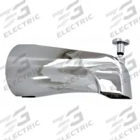 AMERICAN STANDARD Tub Diverter Spout: 1/2 in Connection Size, FNPT Connection, 5 1/8 in Spout Reach (MPN 022635-0020A). Key specifications — Tub Spout Connection Type: FNPT; Trim Finish: Polished Chrome; Tub Spout Material: Steel; Brand: AMERICAN STANDARD.