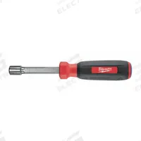MILWAUKEE Hollow Hex Shank Nut Driver: Straight, HollowCore™, SAE, With Magnetized Tip, Std, Hex (MPN 48-22-2524). Key specifications — attr1214485: Hex; attr1214505: MILWAUKEE.