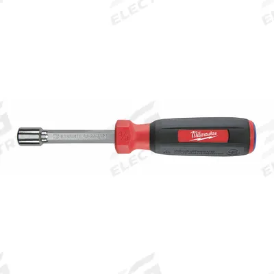 MILWAUKEE Hollow Hex Shank Nut Driver: Straight, HollowCore, SAE, With Magnetized Tip - Fastener-Holding Nut Drivers