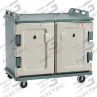CAMBRO Meal Delivery Cart: 20 Trays, Non-Pass-Through, 2 Doors, Insulated, Polyethylene (MPN EAMDC1520S20401). Key specifications — Manufacturer Part Number: EAMDC1520S20401; Brand: CAMBRO; Caster Configuration: (2) Rigid; Color: Blue; Material: Polyethylene; Pass-through / Non-Pass-through: Non-Pass-Through; Insulated: Yes; Product Type: Meal Delivery Cart.