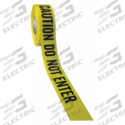 APPROVED VENDOR Barricade Tape with Reel: 1,000 ft Lg, 3 in Wd - Specific Caution Messaging Barrier Tape