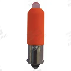 EATON Compact LED Bulb: LED, Miniature Bayonet (BA9s), (T) Tubular, T3-1/4, 24V AC/DC, 0.5 W Watt (MPN HT8LEDAF3). Key specifications — Light Color: Amber; Voltage: 24V AC/DC; Brand: EATON; Bulb Shape: T3-1/4.