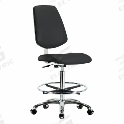 APPROVED VENDOR Cleanroom Task Chair: Vinyl, Armless, Ht Range 25 3/4 in to 35 1/2 in, 18 1/2 in Seat Wd - Vinyl Cleanroom Chairs