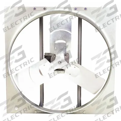 Dayton Exhaust Fan: Direct Drive, 30 in Blade, 3/4 hp, 9,859 cfm, 115/230V AC - Standard Direct-Drive Panel Exhaust Fans