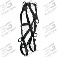FALLTECH Fall Protection Harness: Arc Flash, 425 lb Wt Capacity, Crossover Harness, Mating / Mating (MPN 8060B). Key specifications — attr655461: 8060B; attr655464: FALLTECH; attr655505: Hips; attr655506: Climbing; attr655507: Black/Blue; attr655510: No; attr655511: Construction; attr1386809: Unisex.