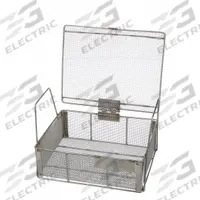 MARLIN STEEL WIRE PRODUCTS Parts Washer Basket: Rectangular, Stainless Steel, Silver, 7 in Basket Wd (MPN 00-00368221-38). Key specifications — Handle Included: Handle Included; Mesh Opening Size: #10; Stackable: Stackable; Lid Included: Lid Included; Brand: MARLIN STEEL WIRE PRODUCTS.