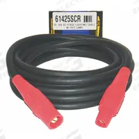 SOUTHWIRE Cam Lock Power Cable: 25 ft Cord Lg, 600V AC, CL40FR, CL4MR, 4/0 AWG Wire Size, 1 Wires (MPN 61425SCR). Key specifications — Connector End Connection Type: CL40FR; Plug End Connection Type: CL4MR; Voltage Rating: 600V AC; Wire Size: 4/0 AWG; Brand: SOUTHWIRE.
