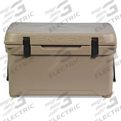 ENGEL Marine Chest Cooler: Tan, 36 Cans, 35 qt Cooler Capacity - Heavy-Duty Chest Coolers