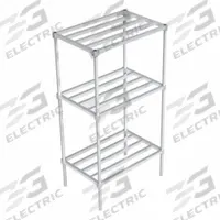 NEW AGE INDUSTRIAL Standard Shelving: 68 1/4 in x 24 in x 36 in, HD-Bar Shelf, Mill Finish (MPN C32436HH6). Key specifications — Color: Silvery White/Gray; Brand: NEW AGE INDUSTRIAL.