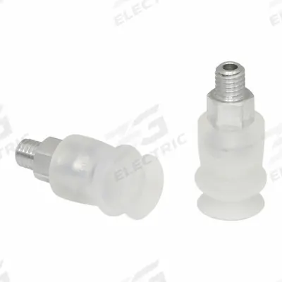 SCHMALZ Vacuum Pad Assembly: Bellows, 1.5 Folds, M5 Vacuum Port, 13 mm Pad Dia - Bellows Type Food-Safe Vacuum Pad Assemblies