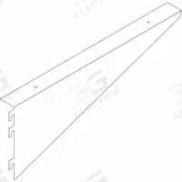 Undermount Bracket: 16 in Overall Lg, Steel, Petal White, 14 Gauge (MPN GRFTBL-14GA-16L-E-2). Key specifications — Material: Steel; Brand: INSTOCK.