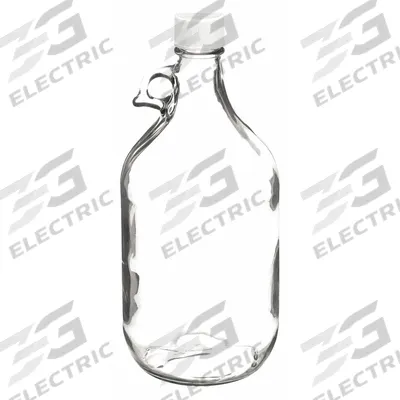 QORPAK Jug: Colorless, Safety Coated Bottle, Glass, 2.5 L, 137 mm, Includes Closure - Glass Jugs