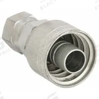 AEROQUIP Hydraulic Crimp Fitting: Steel x Steel, Straight, -10 For Hose Dash Size, JIC x Crimp (MPN 1AA8FJ10). Key specifications — Fitting Gender: Female x Genderless; Fitting Connection Type: JIC x Crimp; Thread Size: 3/4"-16; For Hose Dash Size: -10; Brand: AEROQUIP.
