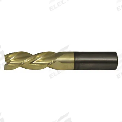 CLEVELAND Square End Mill: Carbide, ZrN Coated, 3 Flute, 1/4" Mill Dia, 1-1/4" LOC - Carbide Square End Mills for Aluminum