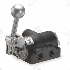 ARO Manual Air Control Valve: K, Four-Way / Two-Position, Lever, Gray, 83 scfm Flow Rate - Max (MPN K213LS). Key specifications — attr1092903: Gray; attr1086905: Spring Return; attr1086907: K; attr1086914: Normally Open; attr1086904: Manual Air Control Valve; attr1086871: K213LS.