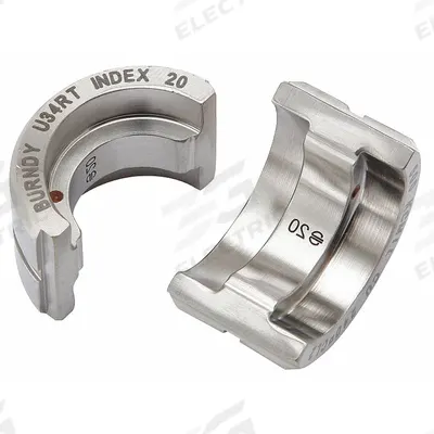 BURNDY Upper and Lower Crimping Die: 500 kcmil Copper Lug, YA/YS, 1 Sizes - Burndy Replacement Crimping Dies