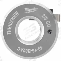 MILWAUKEE Stripping Bushing: For Copper, 2/0 AWG Max, THHN/XHHW, Use with 2435-20/2935-20 (MPN 49-16-B02AC). Key specifications — attr532138: 2935-20; attr533552: Copper; attr532143: 2/0 AWG; attr532137: THHN/XHHW.