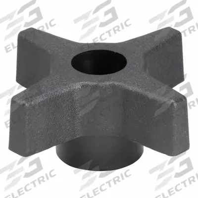 INNOVATIVE COMPONENTS Hand Knob: 4 Point, Plastic w/ Steel Thread, 1/4"-20 Thread - 4-Arm Knobs with Threaded Through-Hole