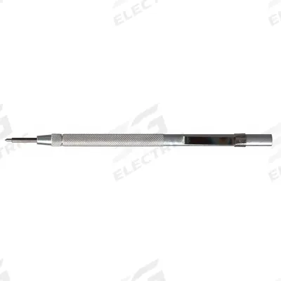MOODY TOOL Reversible Shirt Pocket Scriber: ESD-Safe, Straight, Round, Aluminum, Knurled - Single-End Scribers
