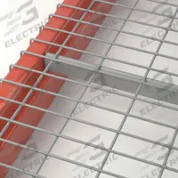 NASHVILLE WIRE Pallet Rack Decking: 46 in x 42 in, Waterfall, Flared Wire Decking, 5 ga Decking (MPN D4246BB3A3P). Key specifications — Wire Decking Style: Flared; Finish: Zinc-Plated; Brand: NASHVILLE WIRE; Material: Steel; Decking Edge: Waterfall; Color: Silver.