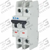 EATON IEC Miniature Circuit Breaker: 7 A Amps, 125V DC, 10 kA at 277/480V AC, Screw, DC Only (MPN FAZ-C7/2-NA-DC). Key specifications — DC Voltage Rating: 125V DC; Brand: EATON; Max. AIR Rating: 10 kA at 277/480V AC; Terminal Connection: Screw.
