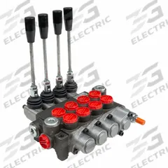CHIEF Hydraulic Directional Control Valve: Four-Way / Three Positions, Tandem Center, 4 Spools (MPN 220840). Key specifications — attr1017968: CHIEF; attr1017969: Tandem Center; attr1018005: Spring Center To Neutral.