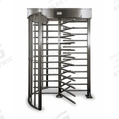 TURNSTILE Hi Gate Turnstile: 2-Way, Full Ht Gate, Electric, 90 in Overall Ht - Two-Way Turnstiles