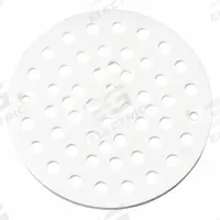 OATEY Strainer: PVC, Unfinished, 6 3/4 in Overall Dia, 3/8 in Overall Ht, Screw-In (MPN 42021). Key specifications — Color: White; Includes: (2) Screws; Connection Type: Screw-In; Material: PVC.