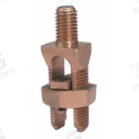 Grounding Split Bolt Connector with Stud: Leaded Bronze Alloy, 1 Grounding Wires (MPN KC26B1). Key specifications — Brand: BURNDY; Grounding Wire Size: 2 to 2/0 AWG STR; Material: Bronze; Series: K2C; Thread Size: 1/2"-13; Manufacturer Part Number: KC26B1.