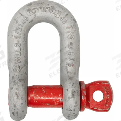 CROSBY D-Shackle: Chain Shackle, 3,000 lb Working Load Limit, 2 3/8 in Wd Between Eyes - Chain Shackles for Lifting