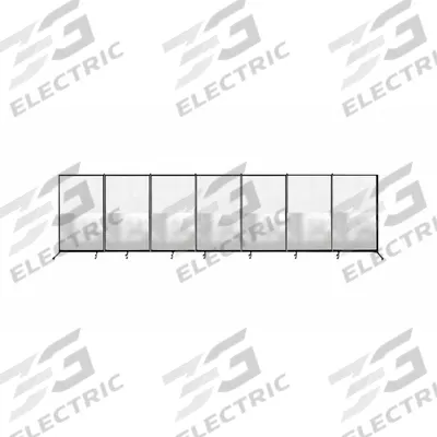 SCREENFLEX Room Divider: 7 Panels, Half Transparent/Half Translucent, Clear Panel - Plastic Portable Room Dividers