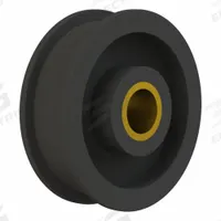 BREWER MACHINE & GEAR Flat Belt Idler Pulley: 1 in Bore, 4.5 in OD, Cast Iron, Bushing Bearing (MPN P3). Key specifications — Bearing Type: Bushing; Brand: BREWER MACHINE & GEAR.