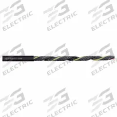 CHAINFLEX Control Cable: 14 AWG, 5 Conductors, Order by the Foot, PVC Jacket, 300 V (MPN CF880-25-05). Key specifications — Conductor Material: Copper; Conductor Configuration: Single; Minimum Bend Radius Factor - Fixed: 7 x OD; Minimum Bend Radius Factor - Flexible: 10 x OD; Includes Ground: Yes; Minimum Bend Radius Factor - E-Chain: 12.5 x OD; Resistance Properties: Oil and Grease Resistant; Standards: CTP C-DE.PB49.B.00449.