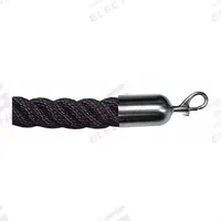 LAWRENCE METAL Barrier Rope: Black, 6 ft Overall Lg, Nylon, Snap End (MPN ROPE-TWST-33-06/0-2-SNAP-1S). Key specifications — Brand: LAWRENCE METAL; End Cap Material: Metal.