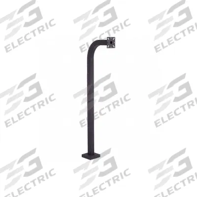PEDESTAL PRO Gooseneck Pedestal: 50 in Overall Ht, Black, Pedestal, 12 in x 5 in - Pedestals for Gate Operators