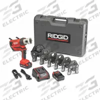 RIDGID Cordless Press Tool Kit: 18V Li-Ion, Std, Pistol Grip, For 1/2 in to 2 in Pipe (MPN 67053). Key specifications — attr518742: RP 350; attr525712: Propress 1/2 in, 3/4 in, 1 in, 1-1/4 in, 1-1/2 in, 2 in; attr518712: Bare Tool.