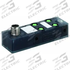 MURRELEKTRONIK Distribution Box: EXACT8, 4 Ports, 4 Pole M8 Female, 1.5 A Current Rating per Port (MPN 8000-84160-0000000). Key specifications — IP Rating: IP67; Features: PNP Electrical Design.