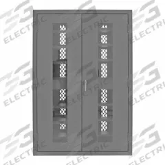 DURHAM MFG Charging Cabinet: 48 in x 24 in x 72 in, & Keyed, 300 lb Load Capacity per Shelf, Gray (MPN 2502CS-12S-95). Key specifications — Brand: DURHAM MFG; Body Panel Type: Ventilated; Cabinet Color: Gray; Frame Assembled: Assembled.