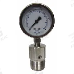 KODIAK Pressure Gauge with Diaphragm Seal: 0 psi to 300 psi, KC301/DSM35FLUSH, 2 1/2 in Dial, Bottom (MPN KC301L25300/DSF14-M). Key specifications — Brand: KODIAK; Gauge Case Liquid: Glycerin; Seal Fill Liquid: Mineral Oil; Gauge Case Material: 304 Stainless Steel; Seal Lower Housing Material: 316 Stainless Steel; Accuracy: ±1.60%; Gauge Wetted Parts: Stainless Steel.