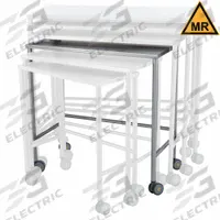 Nested Table: 18 in Overall Wd, 36 in Overall Ht, 36 in Overall Lg, Stainless Steel, Silver, Swivel (MPN 7825MR). Key specifications — Brand: BLICKMAN; Caster Type: Swivel; Countertop Material: Stainless Steel.