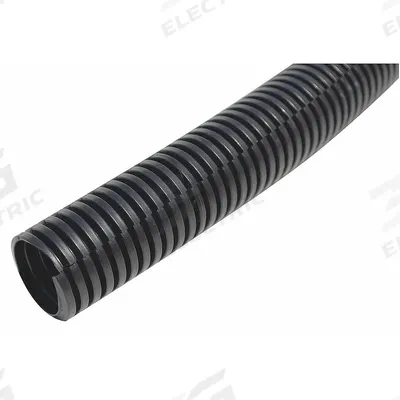 DROSSBACH Corrugated Loom Tubing: 1 1/4 in Nominal Size, 250 ft Overall Lg, Polyethylene - General Purpose Split Loom Tubing