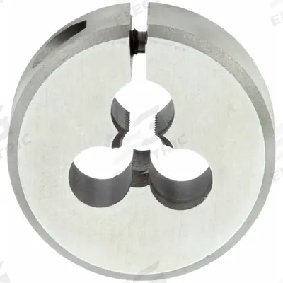 CLE-LINE Round Threading Die: #12-24 UNC, 1 in OD, Adj, High Speed Steel (MPN C65798) - Adjustable Round Threading Dies