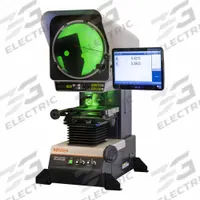 MITUTOYO Profile Projector: Vertical, Inverted Image, 8 in x 4 in Table Size, 10X (MPN 302-802-10A-M2). Key specifications — attr1183445: Inverted Image; attr1183446: 8 in x 4 in; attr1183447: 10X; attr1183448: 315 mm; attr1183467: MITUTOYO.