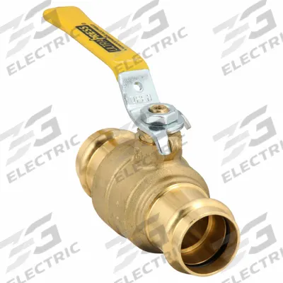 MILWAUKEE VALVE Manual Two-Way Ball Valve: 1 in, Brass, Straight, Press x Press - Brass Ball Valves