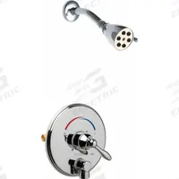 CHICAGO FAUCETS Shower Faucet: SH-TP, 2.5 gpm Fixed Showerhead Flow Rate, Plastic, Single Function (MPN SH-TP4-01-000). Key specifications — Showerhead Material: Plastic; Series: SH-TP.