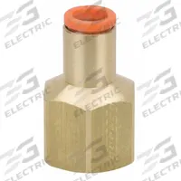 SMC Push-Fit Adapter Fitting: 12 mm OD x 1/2 in Pipe Size, Push-to-Connect x BSPT, Brass, White (MPN KQ2F12-04A). Key specifications — Brand: SMC; Thread Size A: 1/2".