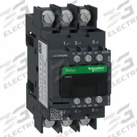 SCHNEIDER ELECTRIC IEC Contactor: Non-Reversing, 3 Poles, 3NO Contacts, 40 A, 120V AC/48V AC Coil (MPN LC1D40A6EHE). Key specifications — Brand: SCHNEIDER; Integrated Surge Suppression: Yes; Nominal Coil Voltage @ 60Hz: 48V AC.